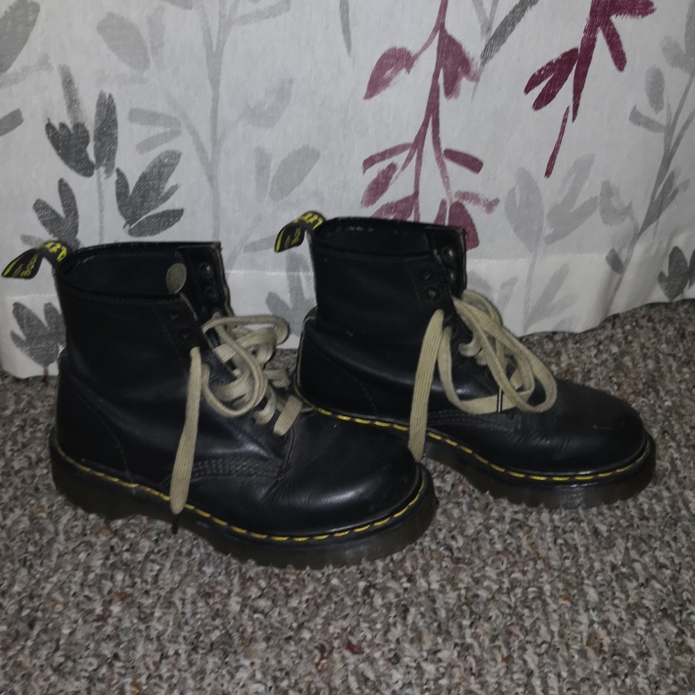 Black Leather Dr. Martens Boots